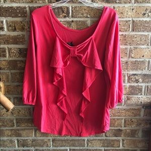 New directions hot pink bow blouse. NWT, great condition!
